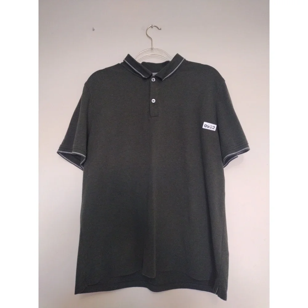 Banana Republic Polo Shirt Men's XL Dark Green Luxury Touch Standard‎ Fit